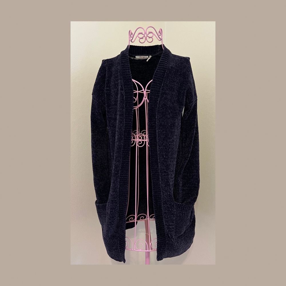 OhMG Navy Blue Cardigan Sweater